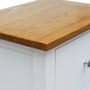 vidaXL Nightstand Natural and white Solid oak top and solid pinewood frame
