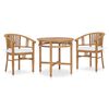 vidaXL Garden Dining Set Teak Wood Solid Teak Wood Medium Durable