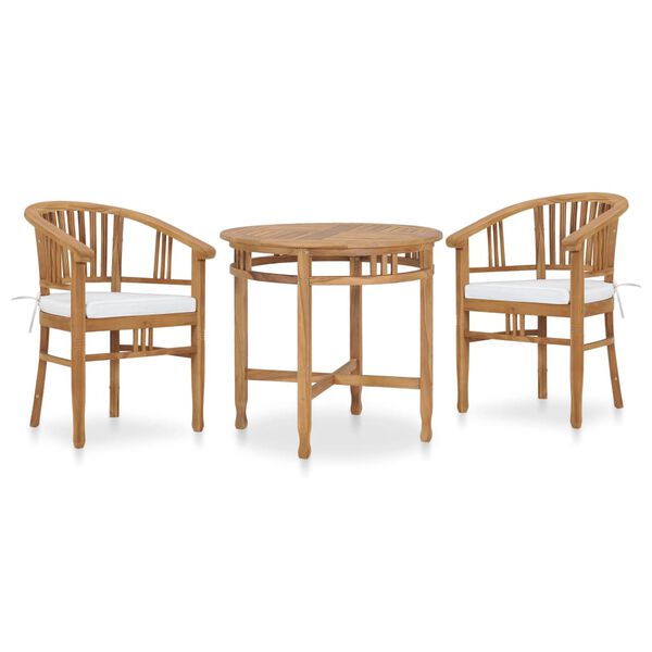vidaXL Garden Dining Set Teak Wood Solid Teak Wood Medium Durable