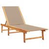 vidaXL Sun Lounger Taupe Solid acacia wood with oil finish, textilene fabric