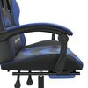 vidaXL Gaming Chair Black and Blue Faux leather, metal, plywood, foam
