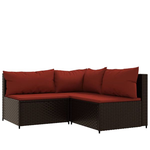 vidaXL Patio Lounge Set Brown