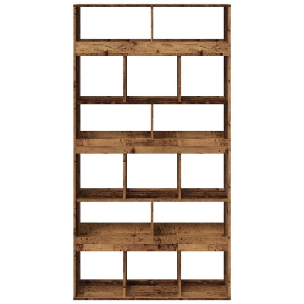vidaXL Bookcase Old Wood 39.4x13.0x73.8" Engineered Wood
