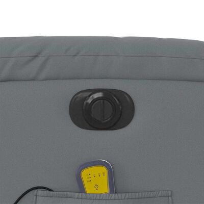 Close-up of recliner mechanism dial and small pocket on back