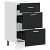 vidaXL Bottom Cabinet Black Engineered wood Medium Kitchen Cabinet