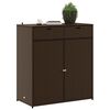 vidaXL Garden Storage Cabinet Brown PE rattan Large