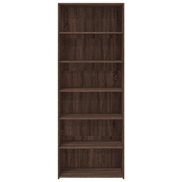vidaXL Highboard Brown oak Engineered wood 27.6x16.1x72.8 in Highboard