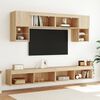 vidaXL 6 Piece TV Wall Units with LED Sonoma Oak Engineered Wood