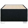 vidaXL Bed Frame Black Polyester Fabric, Plywood, Engineered Wood Twin