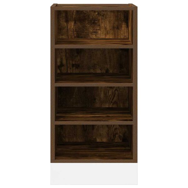 vidaXL Bottom Cabinet Smoked oak Engineered wood Medium Adjustable Feet