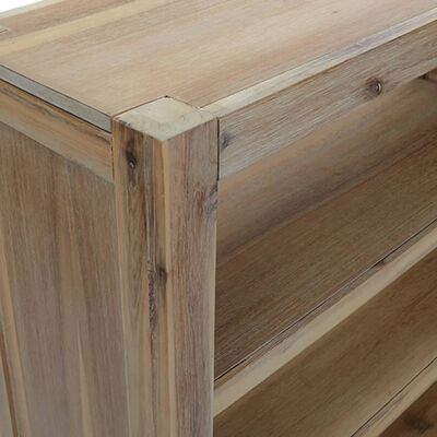 vidaXL 6-Tier Bookcase 31.5"x11.8"x66.9" Solid Wood Acacia