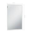 vidaXL Bathroom Mirror Silver Glass 23.6x39.4 in Wall mounting
