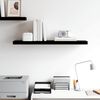 vidaXL Wall Shelf High gloss black Honeycomb MDF, metal Small
