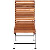 vidaXL Sun Lounger Brown Solid Acacia wood, Steel Standard