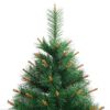 vidaXL Artificial Hinged Christmas Tree Green and Yellow PVC, Metal 59 in