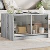 vidaXL Coffee Table Gray Sonoma Engineered wood, glass Medium