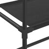 vidaXL Storage Rack Black Iron, Non-woven fabric 21.1 x 11.0 x 56.3 in