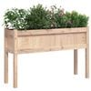vidaXL Garden Planter Set of 2 Natural Wood Solid pine wood Large