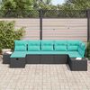 vidaXL Sofa Set with Cushion 5 pcs Poly Rattan