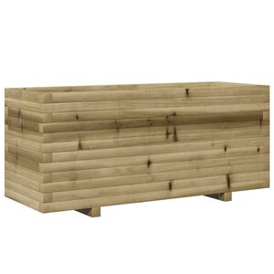 vidaXL Garden Planter Brown Impregnated solid pinewood Medium Durable