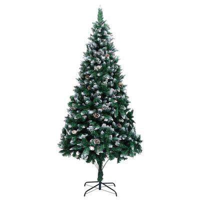 vidaXL Artificial Christmas Tree with Pine Cones and White Snow 82.7"
