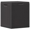 vidaXL Storage Box Black 100% Polypropylene with Rattan look Small