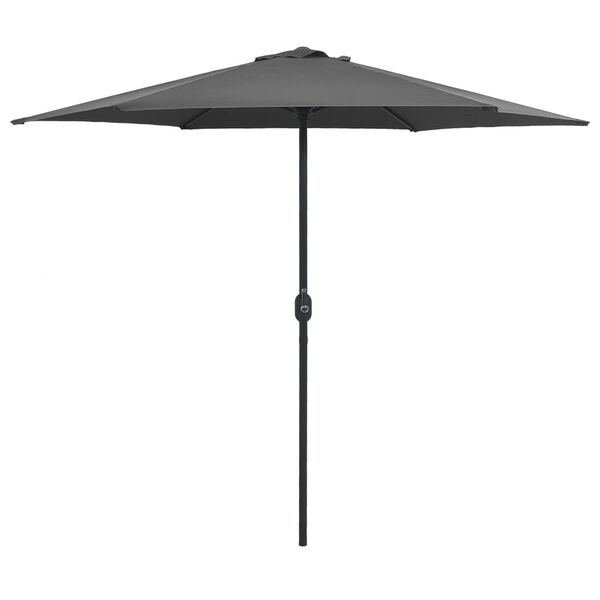 vidaXL Garden Parasol Anthracite Aluminum 8.9 ft diameter