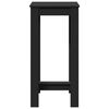 vidaXL Bar Table Black Engineered wood 20.1x19.7x40.7 in Simple