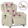 vidaXL Electric Massage Recliner Chair Cream Faux leather, metal, plywood