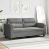 vidaXL 2-seater Sofa Dark Grey Microfiber fabric, Metal frame, Plywood