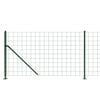 vidaXL Wire Mesh Fence with Flange Green 3.3x32.8'