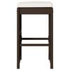 vidaXL Garden Bar Stool Set of 4 Brown, Cream white
