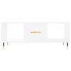 vidaXL Coffee Table White Engineered wood, Iron Medium Coffee Table