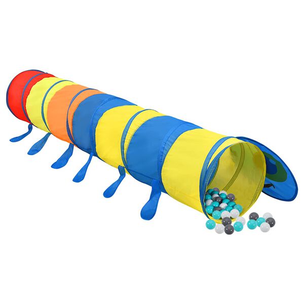 vidaXL Play Tunnel Multicolor 170T polyester, steel, PE (polyethylene)