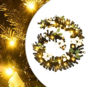 vidaXL Christmas Garland Black and silver PVC 2.7 m Christmas Garland