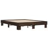 vidaXL Bed Frame Brown Oak Engineered Wood King Size Tough Rectangular