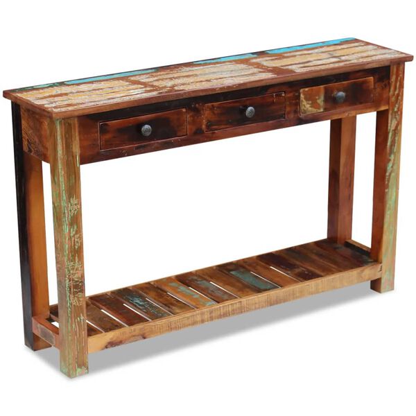 vidaXL Console Table Multicolor Reclaimed wood Large Console Table
