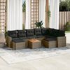 vidaXL Garden Sofa Set Set of 10 Grey Poly Rattan 10 Piece Modular