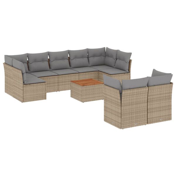 vidaXL Garden Sofa Set Mix Beige