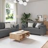 vidaXL Sofa Set 2 pcs Dark gray 219 x 77 x 82 cm fabric