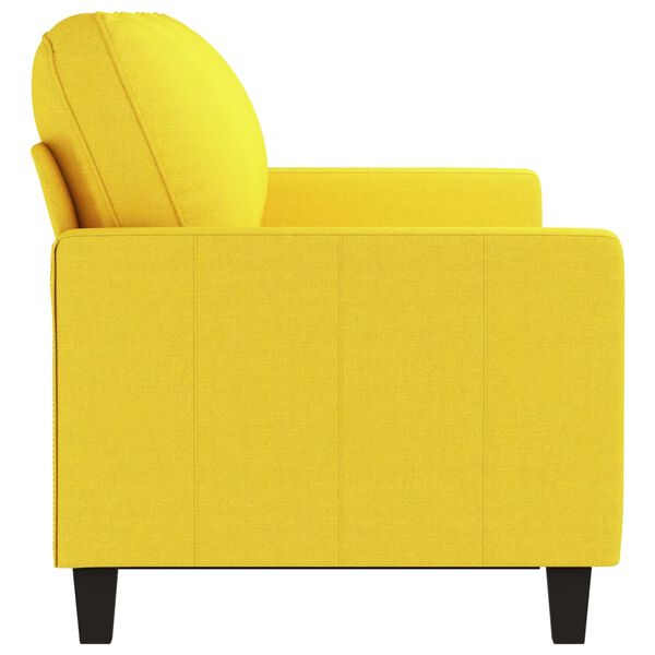 vidaXL 3-seater Sofa Light Yellow Fabric (100% polyester), metal, textilene