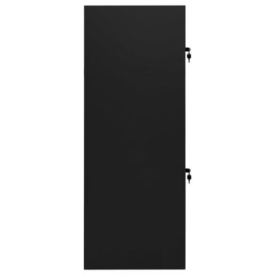 vidaXL Saddle Cabinet Black 20.9"x20.9"x55.1" Steel