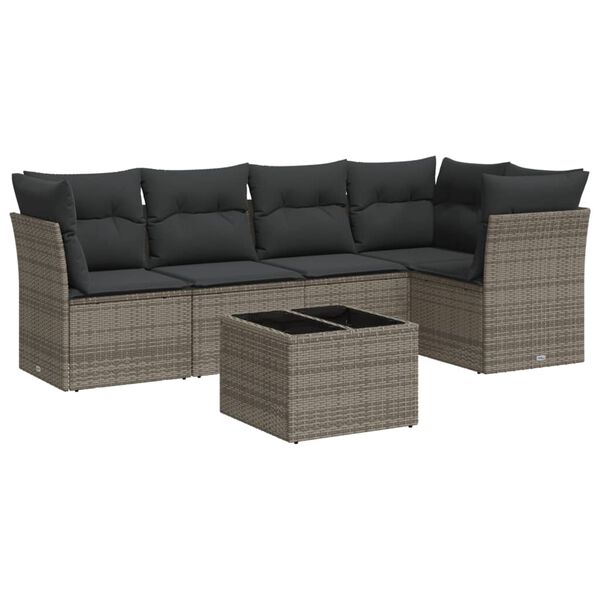 vidaXL Garden Sofa Set Grey