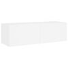 vidaXL TV Wall Cabinet White Engineered wood 3 Piece Unit