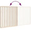 vidaXL Dog Gate Set of 2 Brown Solid Poplar wood 63 in long Foldable