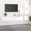 vidaXL Wall-mounted TV Stand White Engineered Wood