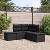vidaXL Garden Sofa Set Black