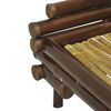 vidaXL Bamboo Bed Dark Brown Bamboo and Natural Rattan 55.1x78.7in Double