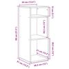 vidaXL Book Cabinet White Engineered Wood 13.4x12.2x31.5 in Book Cabinet