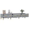 vidaXL TV Cabinet Grey Sonoma Engineered wood, solid eucalyptus wood